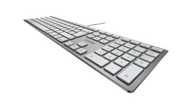 Preview: Tastatur CHERRY KC 6000 Slim for MAC, Silber, USB, Deutsches Layout