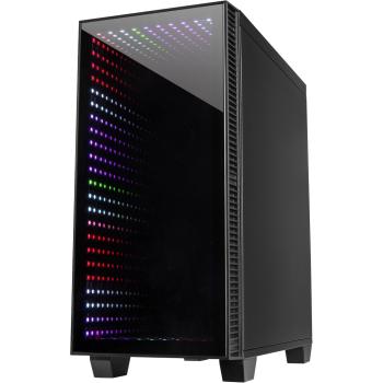 Preview: PC-Gehäuse ATX Midi-Tower Infinity Micro X-608 (Mirror Effekt RGB)